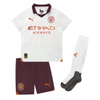 Billiga Manchester City Rodri Hernandez #16 Barnkläder Borta fotbollskläder till baby 2023-24 Kortärmad (+ Korta byxor)